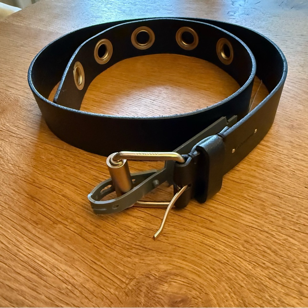 SOLD
Saints Black Belt with Gold Eyelets